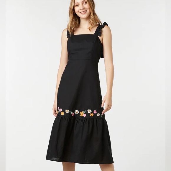 Modcloth Princess Highway Fancy a Frolic Floral Embroidered Midi Dress - Picture 5 of 16